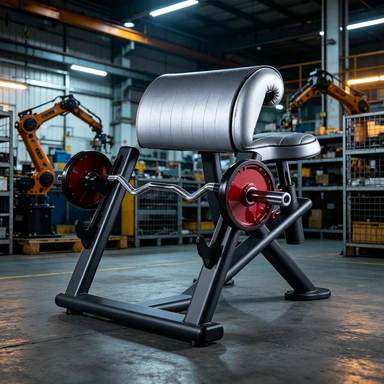 Commercial PlateLoaded Bicep Curl Machine