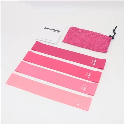 Pink Gradient Resistance Bands Set