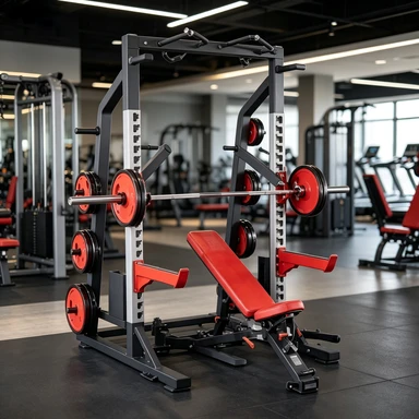Smith Multi-Functional Integrated Power Rack - Commercial Heavy-Duty Steel Training factory