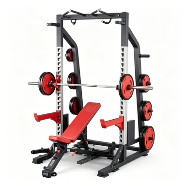 Smith Multi-Functional Integrated Power Rack - Commercial Heavy-Duty Steel Training best
