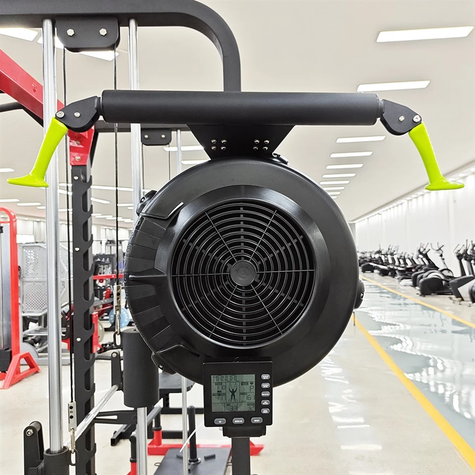 Wall Mounted Ski Machine Space Saving Commercial Ski Exercise Machine Foldable Home Gym Cardio Equipment With Digital Display